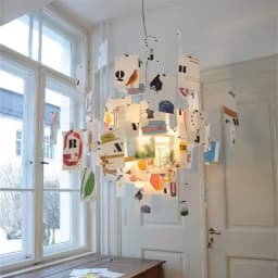 Ingo Maurer colored paper chandelier LED E27 Lamp replica designer Chandelier For Living Room Dining Room Home DIY Chandelier