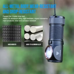 Trustfire MT16 LED Headlamps 1000LM Type-C Rechargeable 18350 Battery EDC Angle Head Flashlights MVP Optics with Magnet Tail