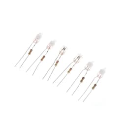 10Pcs Neon Indicator Light Green Red Blue Signs 6mm Neon Lamp Glow 2 Copper Wire 6X13mm Neon Indicator Bulbs