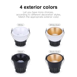 High Quality Recessed Aluminum COB LED Spotlight Bulb Spot Light 7W 12W Downlight Ceiling Lamp Room Lighting 85-265V