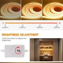 High Bright 220V COB LED Strip Light 110V Switch/Dimmable RA90 Flexible Neon Tape Kitchen Cabinet Lighting Waterproof Garden
