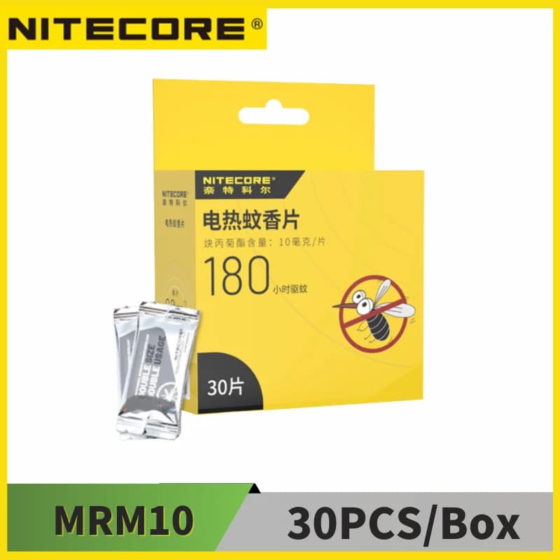 NITECORE MRM10 30PCS Mosquito Repellent Mats Tablets Double Size Double Usage for Household Outdoor Electric Mosquito Repeller