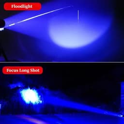 Powerful Night LED Fishing Flashlight Type-C Rechargeable Blue White Yellow Purple 4 Light Source Camping Handlamp with Bracket