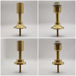 Brass Desk Lamp Assembly Accessories, Glass Ceramic Vase Lampshade E27 DIY Table Light Accessories Copper Material Lampbase Part
