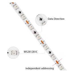 Ultra Narrow 2.7mm WS2812B LED Strip WS2812 2020 160Leds/m individually addressable Samrt RGBIC Light Tape DC5V/12V