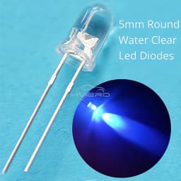 100Pcs F5 5mm Round White Red Blue Warm Pink UV Water Clear Led Super Bright Ligte Emitting Diodes 6000-6500k Lamp Beads Bulb