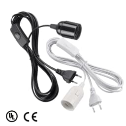 EU Plug 1.8m Power Cord Cables E27 Lamp Base Holder With Switch Wire For Pendant Led Bulbs Fixture Hanglamp Suspension Socket