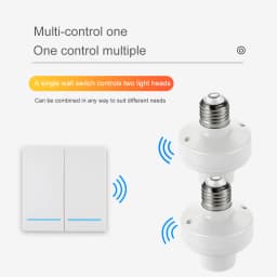 QIACHIP Wireless Smart Light Bulbs Adapter AC110V 220V E27 Lamp Holder Use With 433MHz Wireless Remote Control and Wall Switch