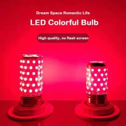 LED Corn Bulb E27 Colorful Bulb 12W Pink Red Blue Green Purple Golden 7Colors Lamp AC 220V Chandelier Bulb
