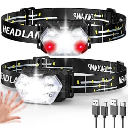 2000 Lumen Led USB Rechargeable Headlamp Motion Sensor HeadLight Waterproof Head Flashlights Outdoor Camping Fishing Head Lamp