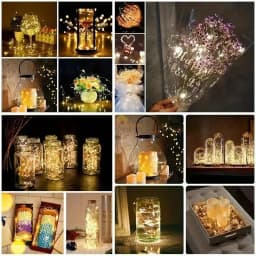 10pcs LED String Lights Atmosphere Small Colored Light Battery Powered Fairy Lights For Christmas Outdoor Room Festival Decor