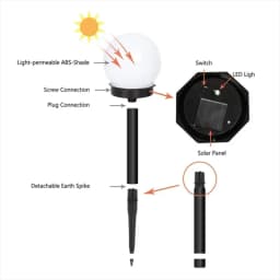 Heinast Solar LED Bulb Light Energy House Lamp Waterproof Outdoor Garden Light Street Solar Panel Ball Lights Lawn Yard Lamp