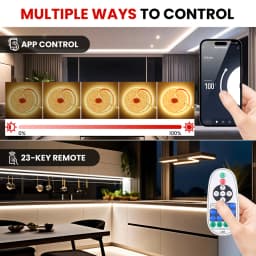 220V 2835 LED Strip Light Wall Touch Wifi Bluetooth 23key Remote Control Power Kit Dimmable 120 LEDs Flexible Tape Waterproof