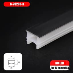 1-10M Recessed Black Led Neon Rope Tube 10/20/30Mm Flexible Silicone Strip Led Channel Diffuser Cover Soft Tape Ribbon Light