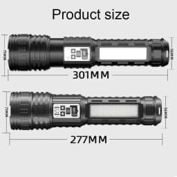 Most Powerful LED Flashlight Rechargeable Type-c Extra Large Flashlight Long Range Tactical Torch Light Hunting Lantern