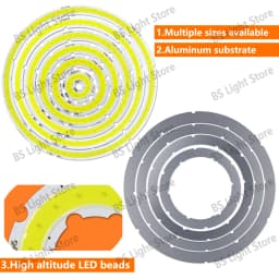 12V 2W 4W 6W 8W 10W 12W Angel Eye LED COB Light Source 20mm 40mm 60mm 80mm 100mm 120mm Accessories Suitable DIY Light Bulb White