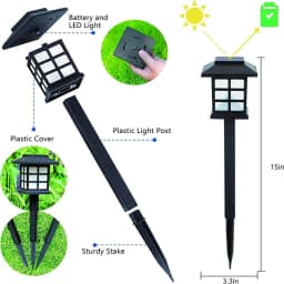 2~12Pcs Solar LED Pathway Lights Outdoor Waterproof Walkway Garden Decor Street Lamp for Landscape Yard Patio Driveway