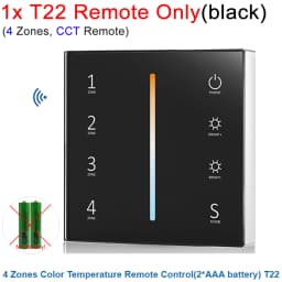 Skydance PK2(G) PF2(G) T12-K T12 T12-1 T22 TW2 TW2-4 RK2 1 4Zone 2.4G Wireless RF Color Temperature Wall Mount Remote for CCT