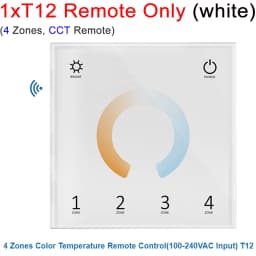 Skydance PK2(G) PF2(G) T12-K T12 T12-1 T22 TW2 TW2-4 RK2 1 4Zone 2.4G Wireless RF Color Temperature Wall Mount Remote for CCT