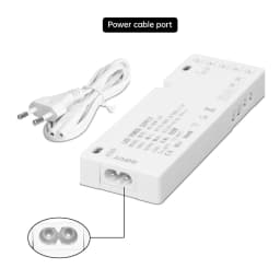 24W-200W LED Cabinet Light Transformer Power Supply AC220V to DC12V/24V with 7/9/10x DuPont Ports for Integrated Lighting