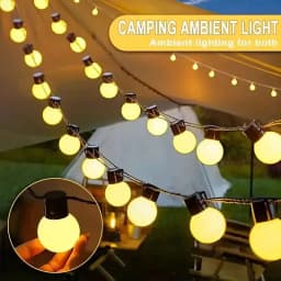 1PC LED Solar Light String,Outdoor White Balls Decoration Lights Hanging Lights For Garden,Yard,Patio,Balcony,Camping&Holidays