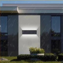 1~4Pcs Solar Wall Lights Outdoor 16LED Waterproof Lamp Up And Down Convex Lens Lighting For Garden Landscape Balcony Decoration