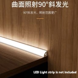 0.5/1M/2M Led Aluminum Profile Channel Diffuser Holder U/v/w Shape Black/silver Linear Light Bar Embedded Cabinet Wardrobe Light