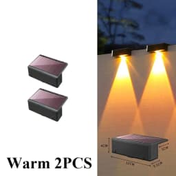Solar Wall Lights Fence Lights Solar Powered Outdoor Waterproof LED Downlight Deck Lighting for Railing Mailbox Balcony Garden