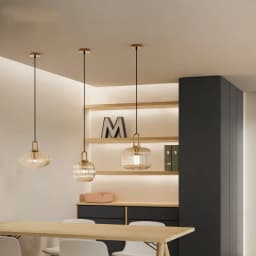 Modern Glass Pendant Light Striped Glass Single Head Chandelier Dining Room Kitchen Bedroom Bedside Living Room Home Decoration