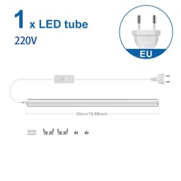 Aluminum Profile Lights Bar T5 15W T8 25W 50cm No Flicker LED Tube for Living Room Study Kitchen Closet Workshop Hotel Lighting