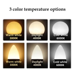 10pcs C37 BASE E27 E14 B22 Led Bulb 220V Candle Bulb Energy Saving Lamp 3W 5W 6W 7W Led Chandelier Light for Home Decoration