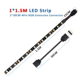 12V 4Pin RGB LED Strip Light IP30 IP65 5050 ARGB Aura Sync Motherboard Control PC Computer Case 50CM 1M 2M 60LEDs/M 1to1 1to2