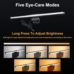 40CM RGB Atmosphere Table Lamp Computer Screen Hanging Lights for Work Study Read Gaming Stepless Dimmable Monitor Light Bar LED