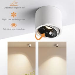 LED Surface Mounted Downlights Anti-glare Ultra-thin LED Spotlights Living Room Ceiling Lights Bedroom and Study 110V 220V 5W 7W