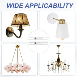 2-8Set 4" Light Crossbar Kit Universal Light Fixture Mounting Bracket 1/4"-20 Tap Center Hole Ceiling Light Plate CanopyHardware