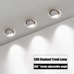 Led COB Downlight Recessed Light 360 Degree Adjustable Angle 10W 20W 30W 40W Spot Lamp Living Room Office Mall Bar AC175-265V