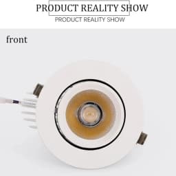 Led COB Downlight Recessed Light 360 Degree Adjustable Angle 10W 20W 30W 40W Spot Lamp Living Room Office Mall Bar AC175-265V