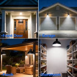 2 Pack Dusk to Dawn Light Bulbs 9W 12W Auto On Off Light Bulb Cold Warm White Motion Sensor Bulb for Garage Stairs Porch Garden