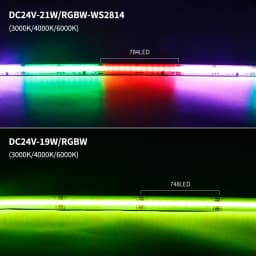 DC24V COB LED Strip Light WS2814 784Leds/m Addressable IC RGBW RGBNW RGBWW Flexible Dream Colors FOB COB Tape RA90