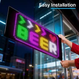LED Scrolling Advertising Signs Flexible LED Display Bluetooth App Control DIY Text Pattern Animation for World Cup Bar Store