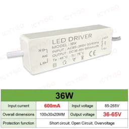 300mA 600mA 900mA LED Drivers 5W 4-7W 8-12W 12-18W 18-25W 25-36W LED Power Supply Lighting Transformer Constant Current Driver