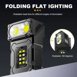 MINI USB Rechargeable LED Flashlight Portable Tail Magnet Work Light Super Bright Camping Lantern Side COB Emergency Torch Light