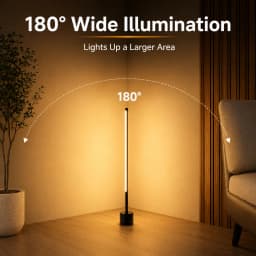 Intelligent Floor Lamp, 180 Degree Illumination, Warm Light, Height of 50cm Suitable for Study and Bedroom