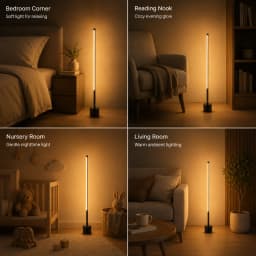Intelligent Floor Lamp, 180 Degree Illumination, Warm Light, Height of 50cm Suitable for Study and Bedroom