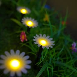 Outdoor Solar String Daisy Stake Lights, Waterproof Chrysanthemum LED Ground Lamps for Aesthetic Courtyard Garden Yard Decor