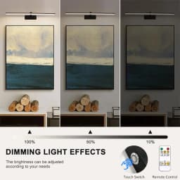 Picture Light for Wall 5200mAh Rechargeable Battery Lights Wireless with Remote 3 Color & Dimmable Touch Switch LED Wall Lamps