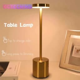 Portable LED Cordless Touch Table Lamps Rechargeable Desk Lamp 3Colors Adjustable Bedside Creative Ambient Light for Room Decor