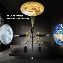 Romantic Rotatable Galaxy Star Projector Portable USB LED Night Light Sleep Atmosphere Lamp Home Wedding Party Decoration