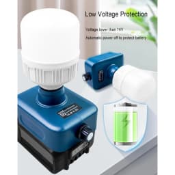 Cordless LED Work Light Fit for Makita/Dewalt/Milwuakee 18 V Battery,LED Bulb Flashlight for Indoor Outdoor Job Site Lighting