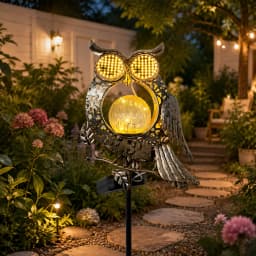 Owl Ground Plug Lights LED Garden Decorative Lights Festive Gift Outdoor Lighting Solar Powered Garden Ornaments